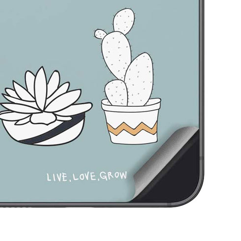 Succulent Sketch Galaxy S25 Skin